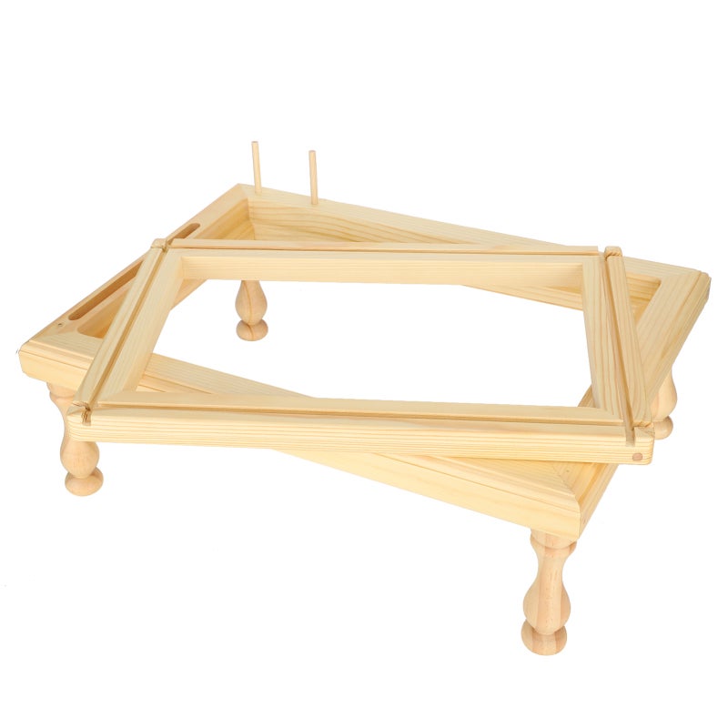 Adjustable Embroidery Frame: Durable Pine Wood, Wax Oil Polished Surface - Insect-Proof Cross Stitch Frame for Home Craft Beginners & Hand Embroidery Projects - Image 5