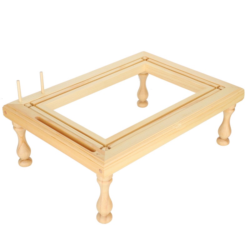Adjustable Embroidery Frame: Durable Pine Wood, Wax Oil Polished Surface - Insect-Proof Cross Stitch Frame for Home Craft Beginners & Hand Embroidery Projects - Image 3