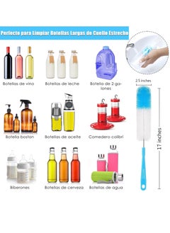 Gonice Bottle Brush, Set of 8 Baby Bottle Brush, Multifunction Straw Washing Brush with Hanging Hole  - Image 3