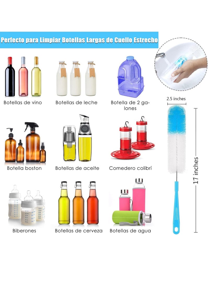Bottle Brush, Set of 8 Baby Bottle Brush, Multifunction Straw Washing Brush with Hanging Hole
