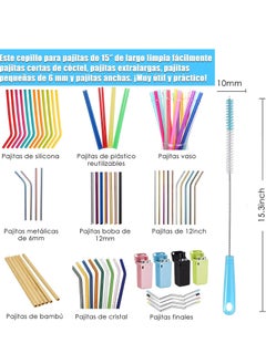 Gonice Bottle Brush, Set of 8 Baby Bottle Brush, Multifunction Straw Washing Brush with Hanging Hole  - Image 5