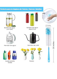 Gonice Bottle Brush, Set of 8 Baby Bottle Brush, Multifunction Straw Washing Brush with Hanging Hole  - Image 4