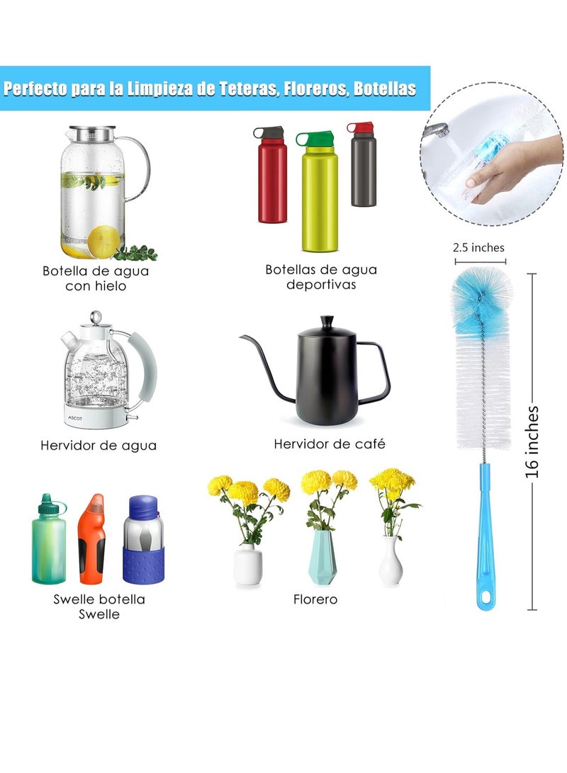 Bottle Brush, Set of 8 Baby Bottle Brush, Multifunction Straw Washing Brush with Hanging Hole