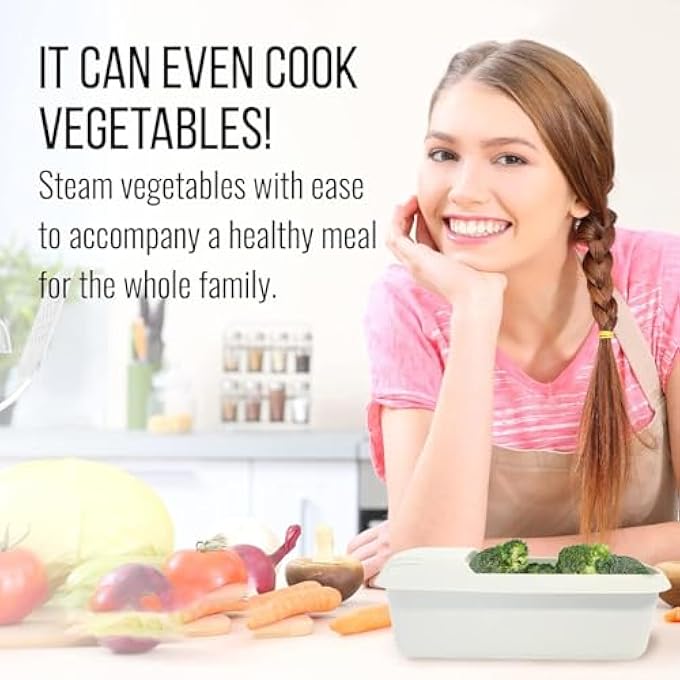 SWIUKPHE Microwave Pasta Cooker With Strainer Lid Quick  Easy NoBoil NoMess Pasta Maker For Spaghetti  Noodles - Image 4