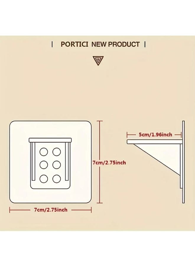 5pcs Clear Adhesive Shelf Brackets No Drill Heavy Duty Wall Mount Holds 33 07LB - Image 4