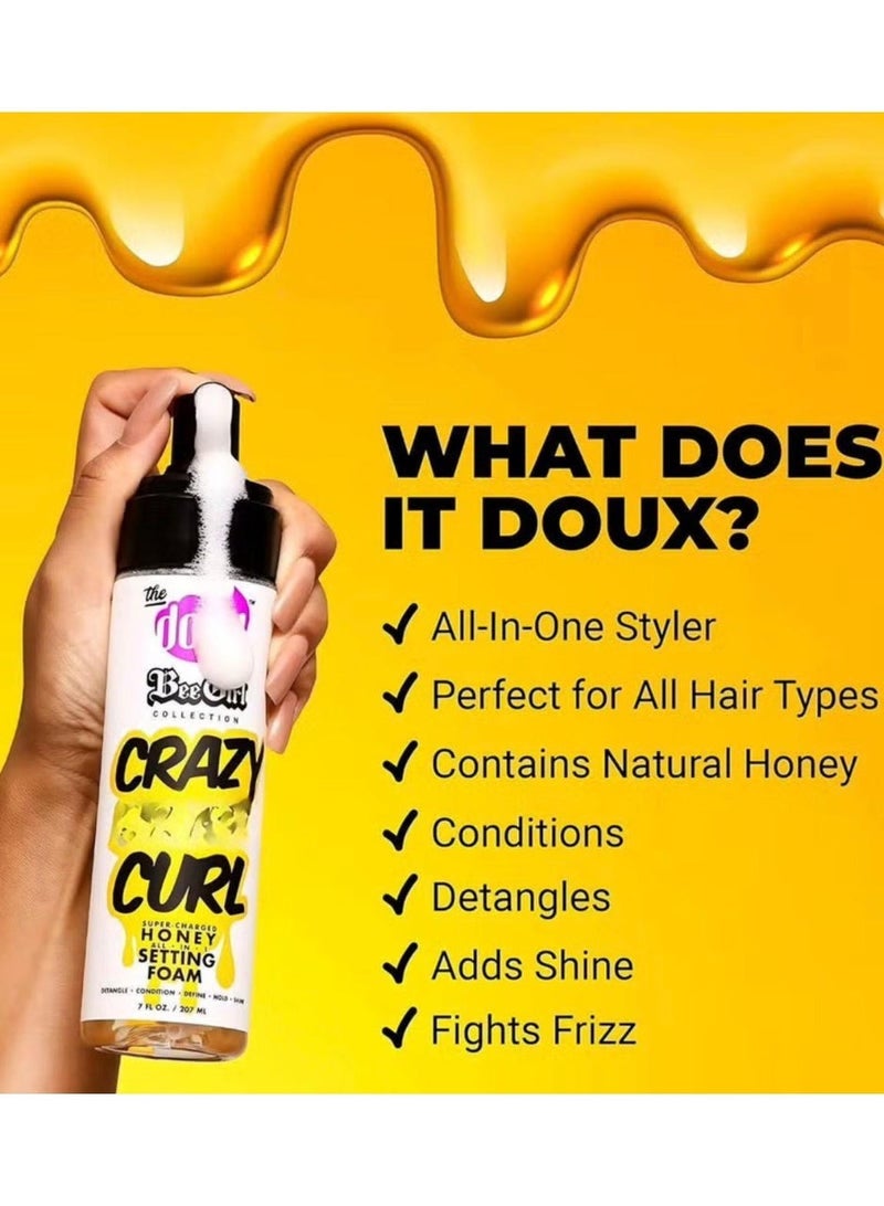 The Doux Beegirl Crazy Sexy Curl Honey Setting Foam 7Oz - Image 4