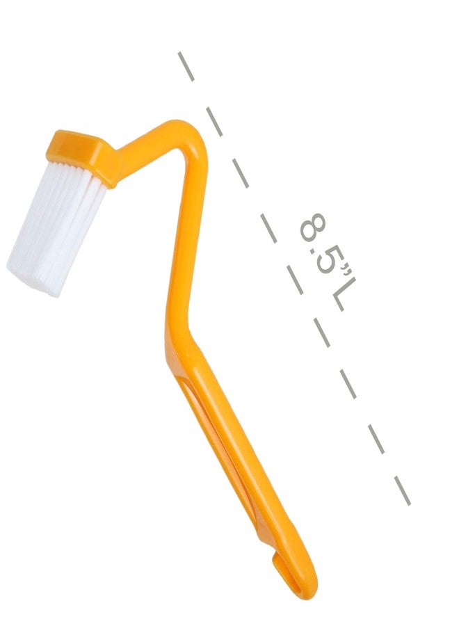 HOME-X Curved Toilet Bowl Brush-V Type Plastic Curved Toilet Brush Cleaning Toilet Corner Rim-8" - Image 4