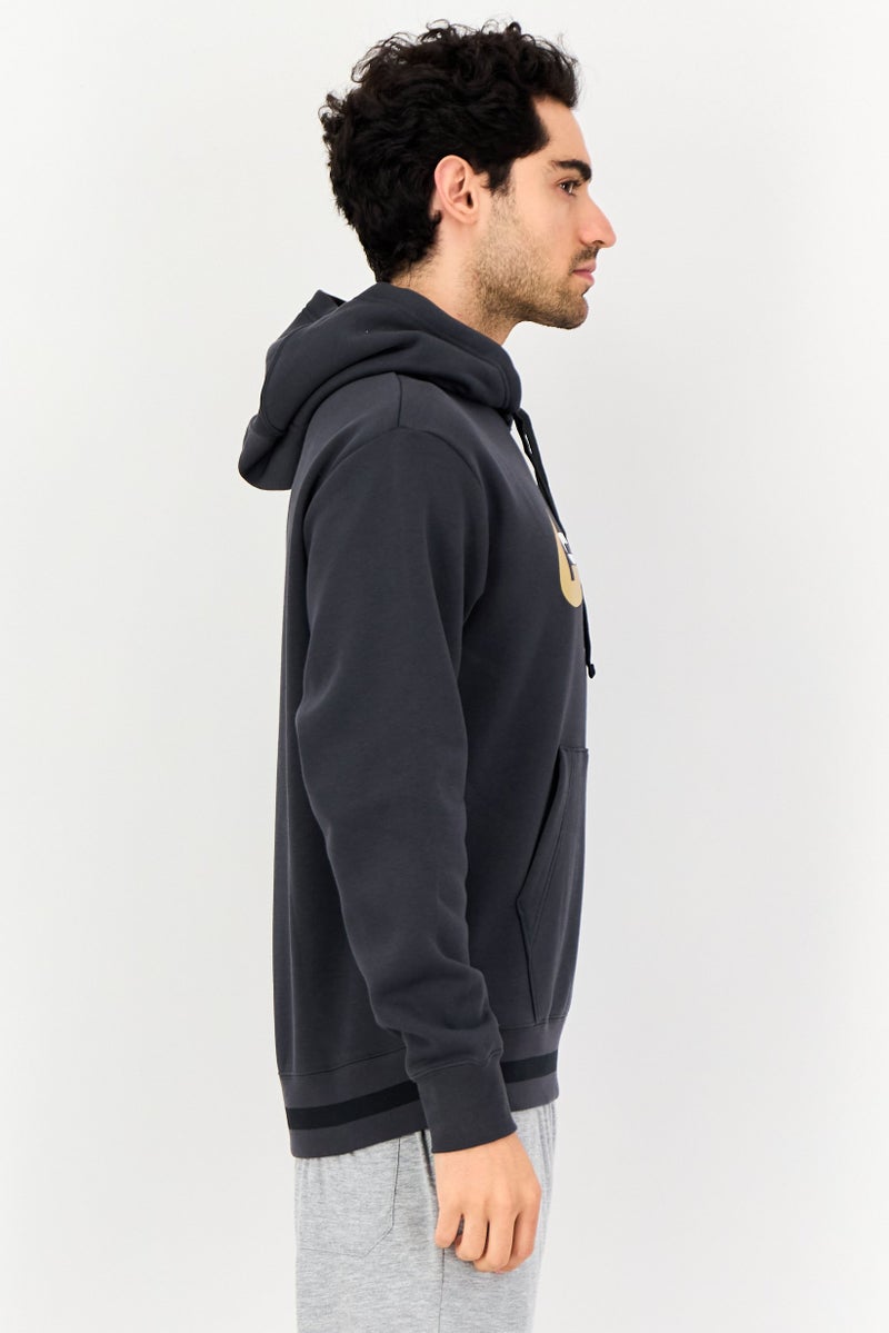Nike Men Sportswear Fit Long Sleeve Outdoor Nike Air Hooded Sweatshirt, Dark Grey - Image 2