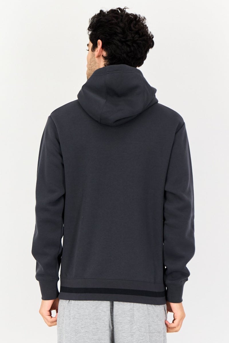 Nike Men Sportswear Fit Long Sleeve Outdoor Nike Air Hooded Sweatshirt, Dark Grey - Image 3