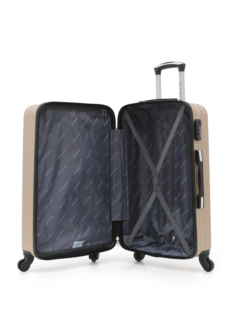TAKEOFF Hardside Luggage Trolley Bag 3 Pieces set,Black (S-20,M-24,L-28 Inch) - Image 3