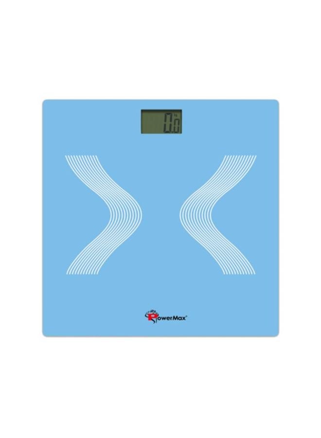 PowerMax Fitness PowerMax Fitness Digital Weight Machine for Human Body - Bathroom Scale with Step-on-Technology & Sharp LED Display, 180Kg Human Body Capacity (Color: Twitter Blue, Model:BSD-2)  - Image 1