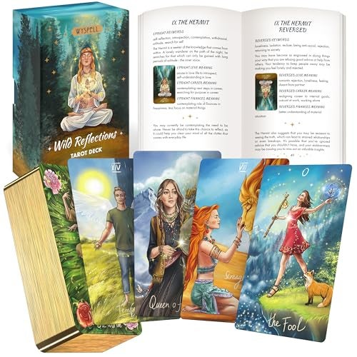 Wyspell Tarot Cards for Beginners Wild Reflections Unique Tarot Deck with Guidebook NatureInspired Cards Traditional Symbolism Beautiful Modern Tarot Decks - Image 1
