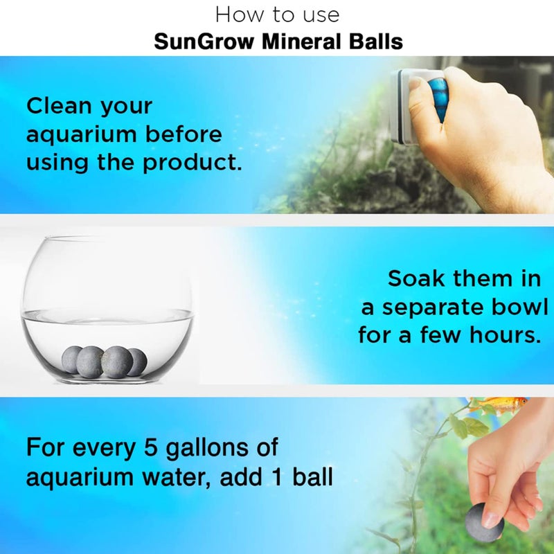 SunGrow كرات بيتا من صن جرو، منظم مياه يحتوي على أكثر من 30 عنصرًا مفيدًا لأسماك المياه الاستوائية، توازن درجة الحموضة لخزان أسماك المياه العذبة، 0.3 بوصة، ملحقات خزان أسماك بيتا، 10 قطع في العبوة - Image 4