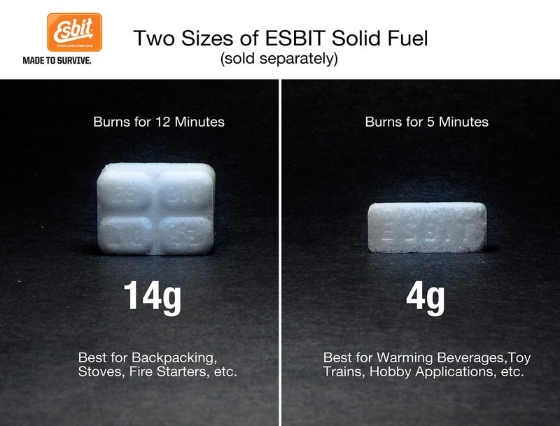 Esbit 4g Solid Fuel Tablets for Backpacking & Camping Stoves & Grills, 1300-Degree Smokeless Emergency Fire Starter Squares, 60 Pack - Image 4
