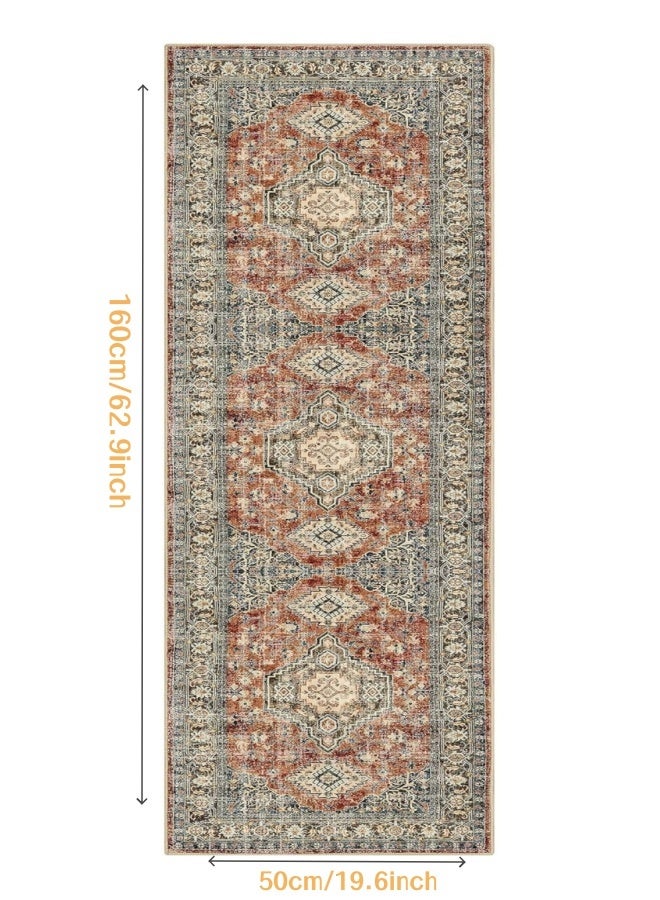 Retro Persian style living room coffee table bedroom carpet - anti slip, stain resistant, easy to clean, washable, soft and comfortable area carpet - Image 1