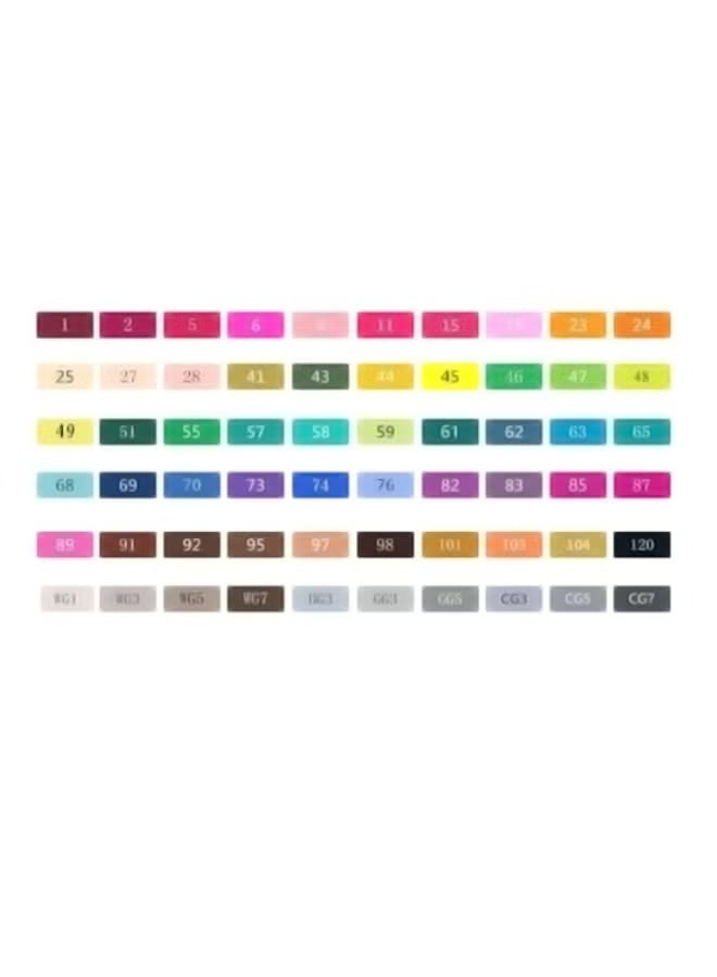 TOUCHFIVE 60-Piece Twin Marker Set With Carry Bag Multicolour - Image 4