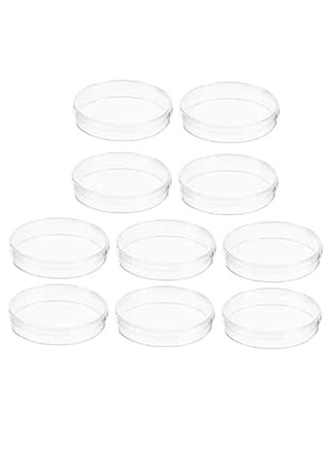 10Pcs Plastic Petri Dishes with Lids for Laboratory Experiments and Tissue Culture - Image 1