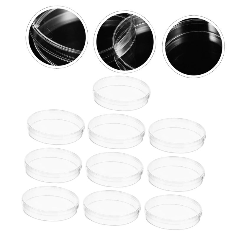 10Pcs Plastic Petri Dishes with Lids for Laboratory Experiments and Tissue Culture - Image 5
