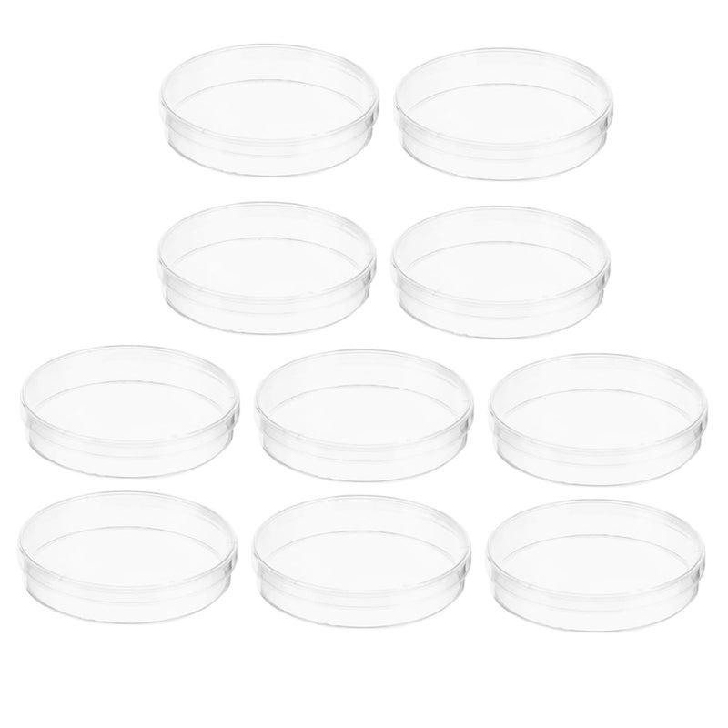 10Pcs Plastic Petri Dishes with Lids for Laboratory Experiments and Tissue Culture - Image 2