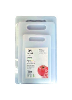 PARFAIT 3-Piece Dishwasher Safe BPA-Free Durable Cutting Board White 37 x 23 x 2.2 cm 9200  - Image 2