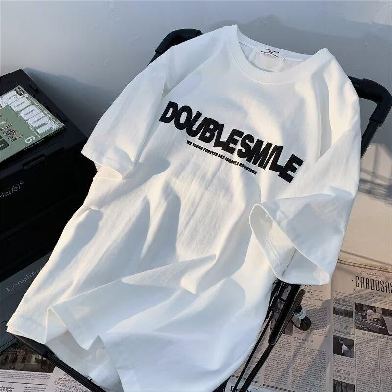 Breathable White Pure Cotton Short-sleeved T-shirt Men's and Women's Summer American-style Vibe High-street Duffy Handsome T-shirt Fashion Brand Half-sleeved Clothes - Image 2