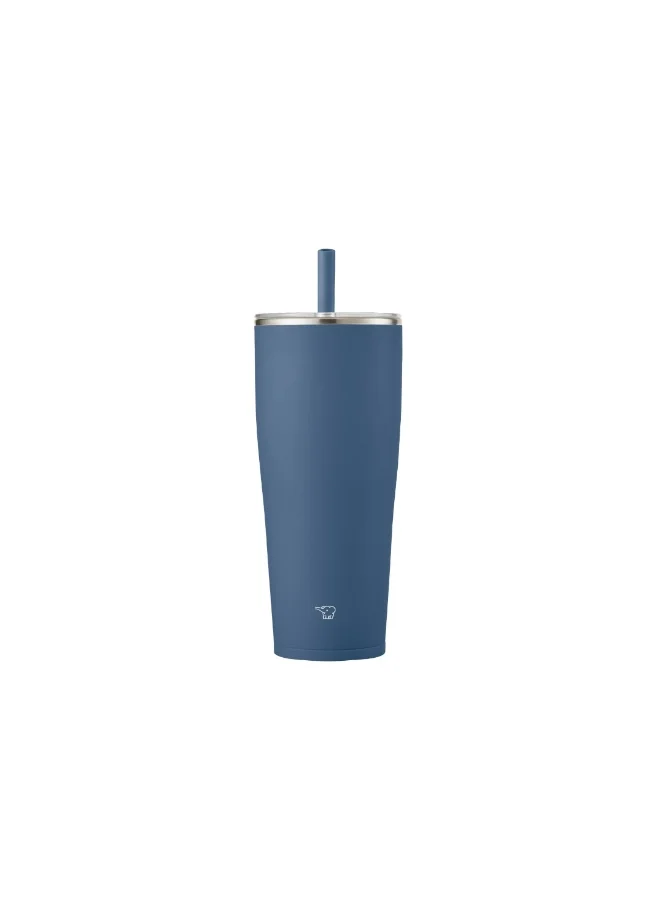 Zojirushi Zojirushi Stainless Steel Vacuum Insulated Tumbler with Straw 0.89L,Navy Blue (Am)