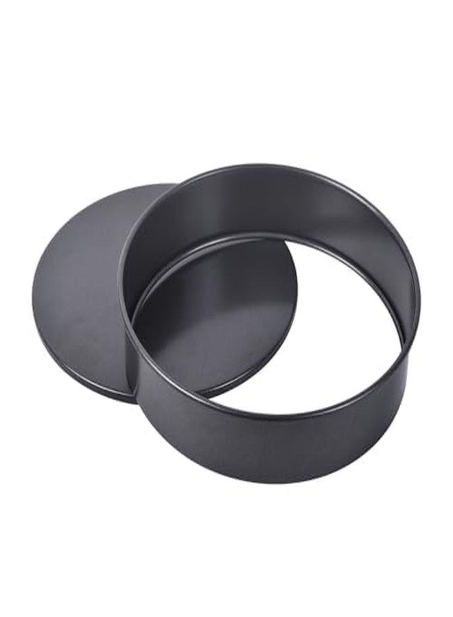 Bakeley Round Cake Pan, 8-Inch Non-Stick with Removable Loose Bottom Chiffon Bakeware for Oven (Black) - Image 1