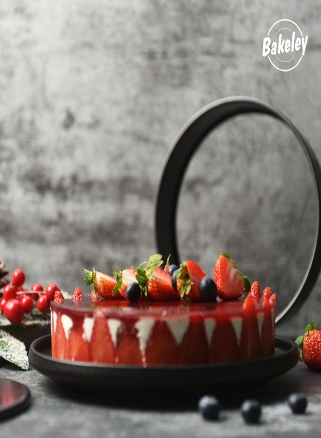 Bakeley Round Cake Pan, 8-Inch Non-Stick with Removable Loose Bottom Chiffon Bakeware for Oven (Black) - Image 5