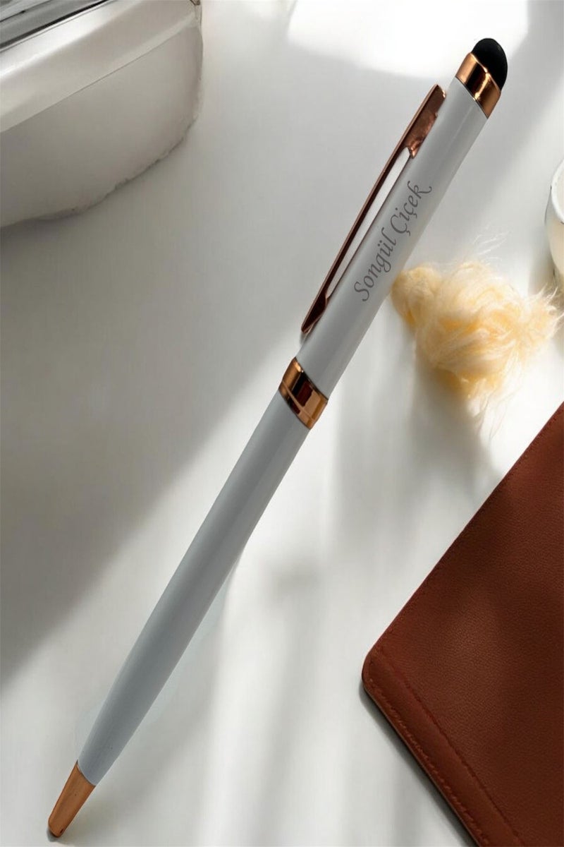Tusah Metal Ballpoint Pen with Touch Pad, Personalized, Without Box  - Image 2