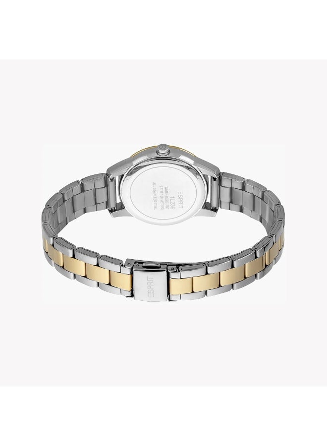 Esprit Women's Silver & Gold Stainless Steel Watch, Silver Dial | Es1l057m0035 - Image 3