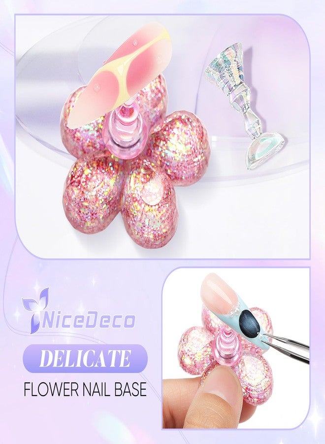 Nicedeco Nail Stand Display, DIY Magnetic Nail Holder for Nail Tips, Acrylic Nail Practice Holders Nail Painting Stand with 96Pcs Reusable Adhesive Putty for False Nail Tip Manicure Tool - Image 4