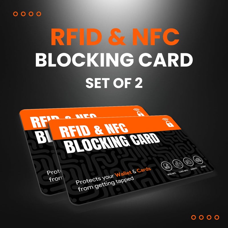Tinydabba NFC Blocking Cards (2-Pack) | Ultra Thin Contactless Card Protector for Wallets & Passport Holders | Perfectly fits in Any Wallet or Purse | Men & Women | Smart & Slim fits in Wallet/Purse - Image 2
