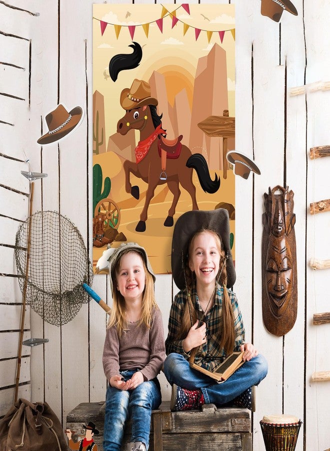 Atiloy Pin The Tail on The Horse Game with 30 Tail Stickers for Cowboy Party SuppliesToys Boys and Girls Cowboy Birthday Party Decorations Horse Party Games Poster for Kids - Image 4