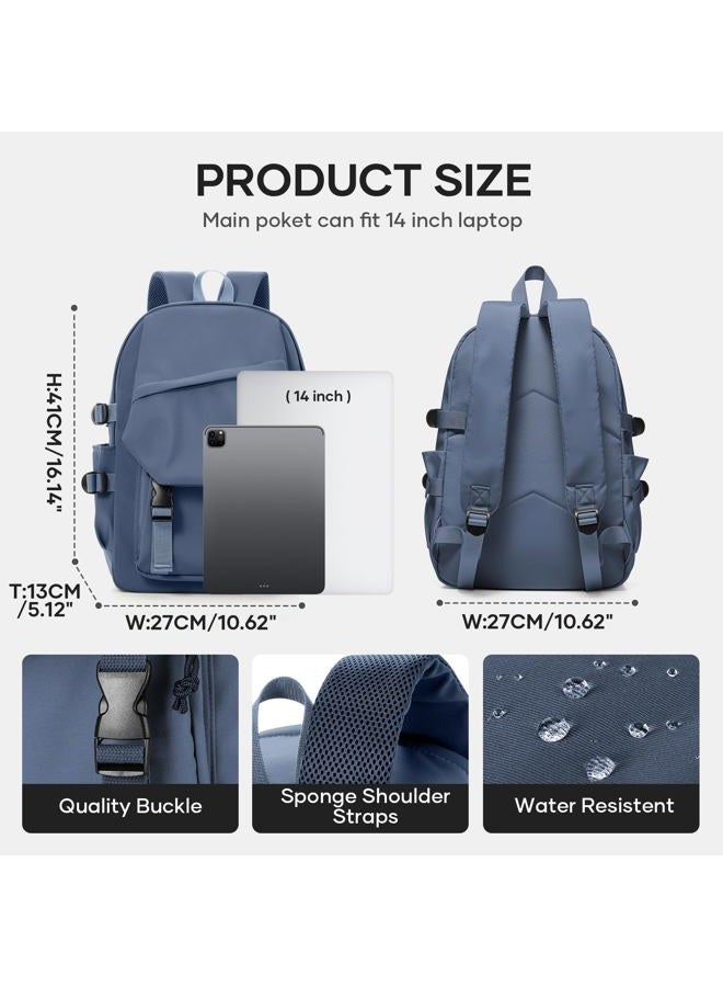 coowoz Lightweight School Bag College Laptop Backpack for Men Women Travel bag High School Middle Bookbag for Boy Girls, Blue Purple, Small - Image 2