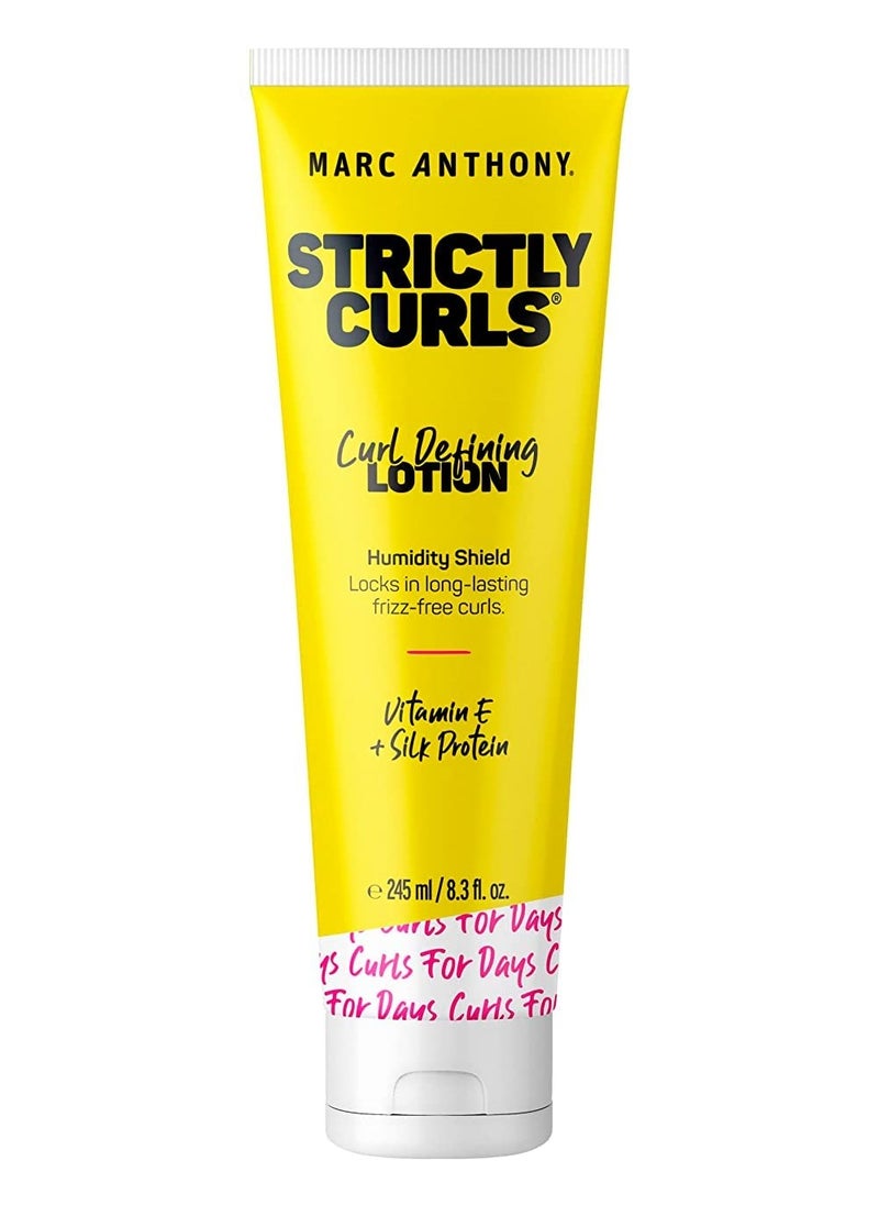 MARC ANTHONY - Marc Anthony Strictly Curls Curl Defining Styling Lotion, 8.3 Ounce Tube with Silk Protein and Vitamin E for Curl Definition - Image 1
