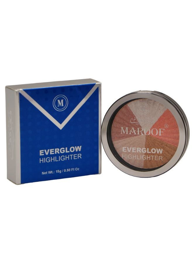 MAROOF Everglow Highlighter 15g, 5-in-1 Multicolor - Image 3