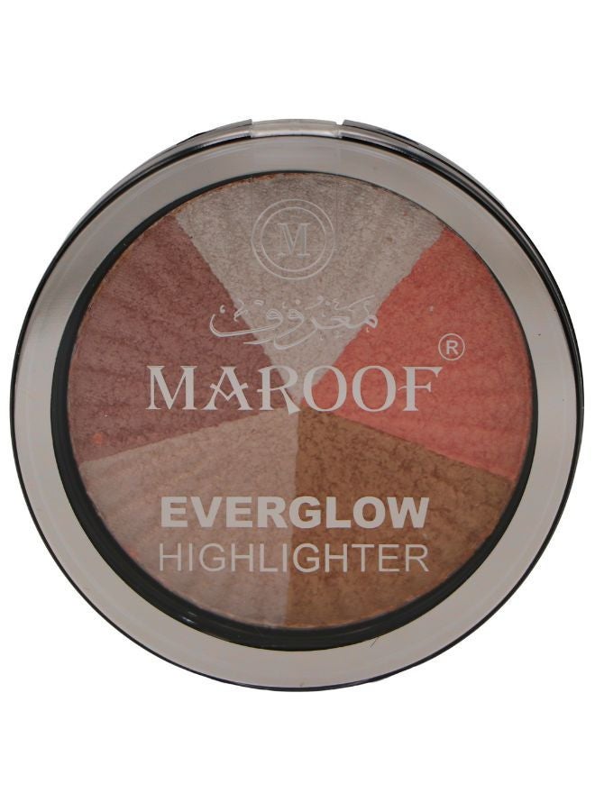 MAROOF Everglow Highlighter 15g, 5-in-1 Multicolor - Image 2