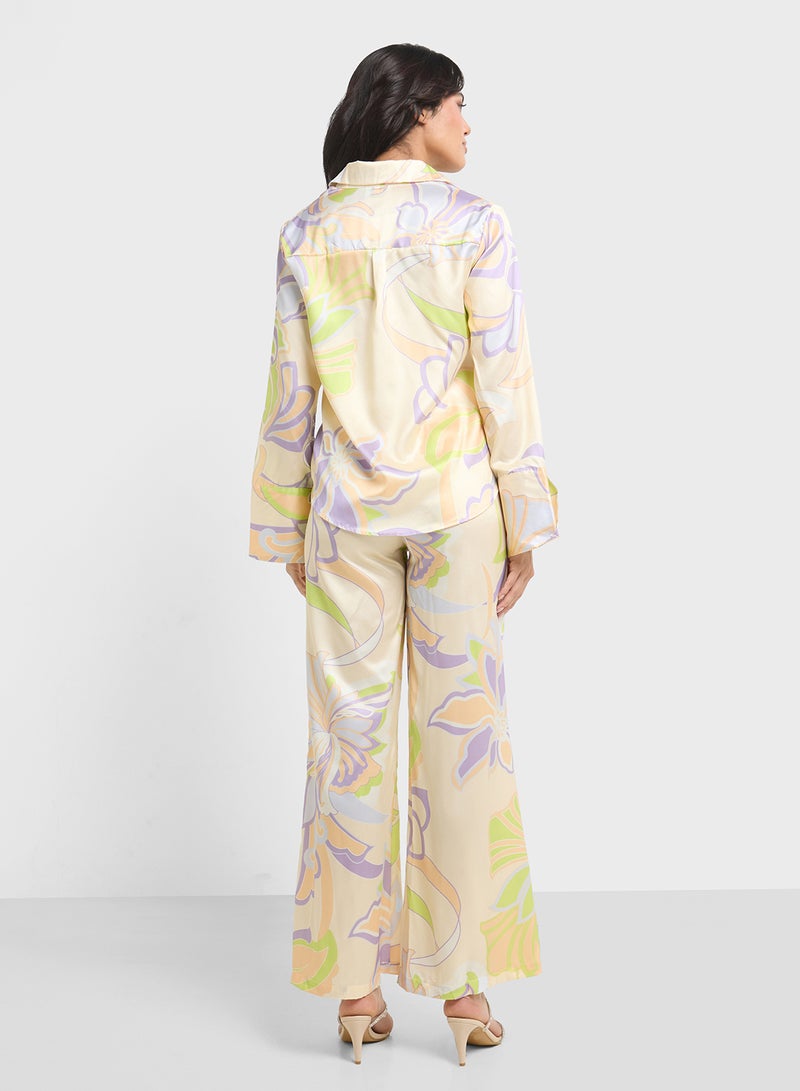 ELLA Floral Print Top & Pant Set  - Image 2