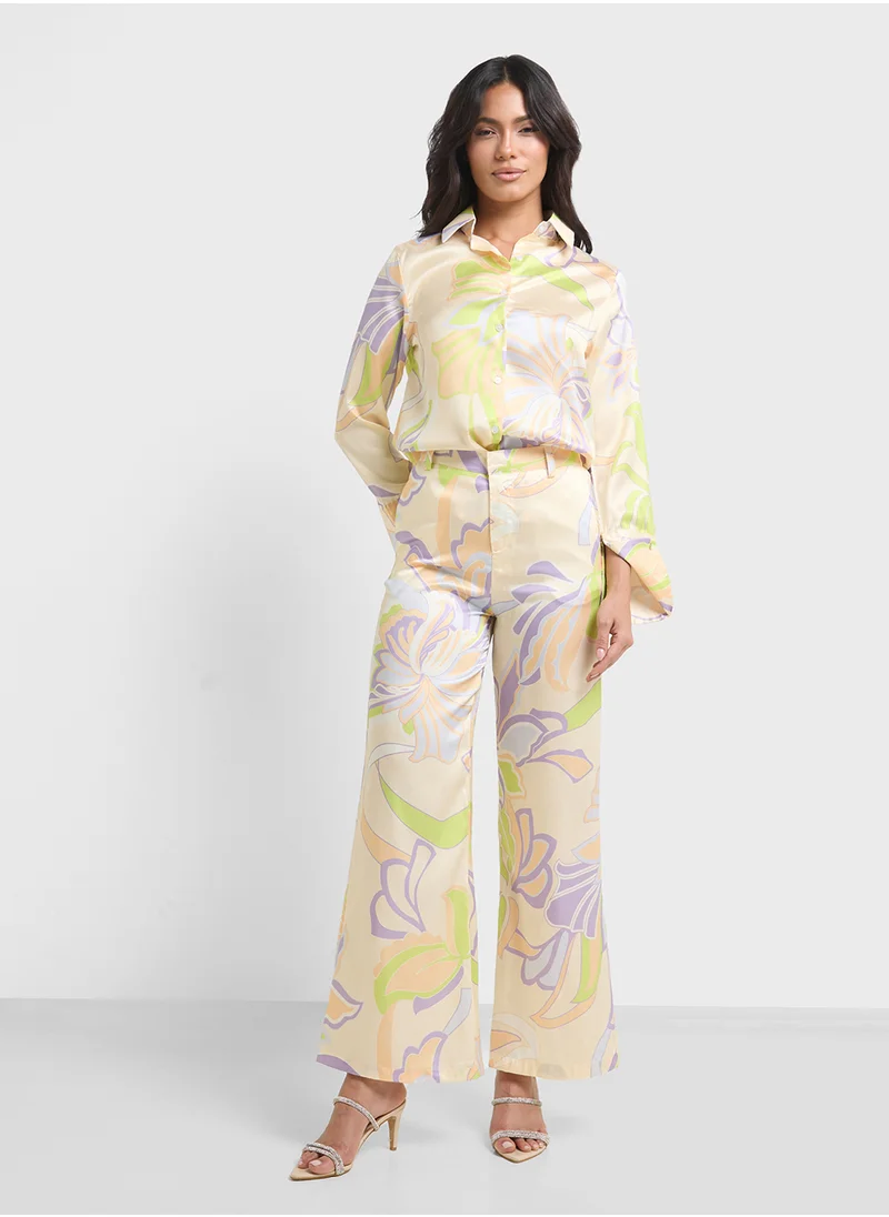 ايلا Floral Print Top & Pant Set