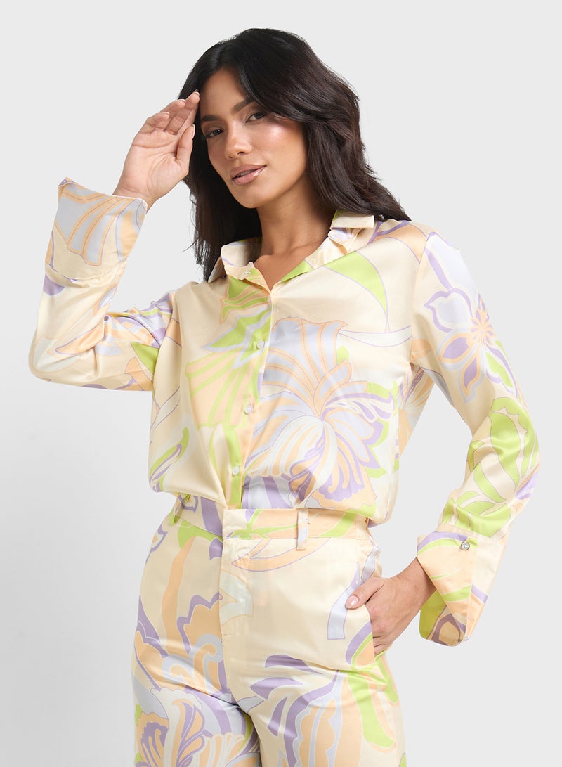 ELLA Floral Print Top & Pant Set  - Image 3