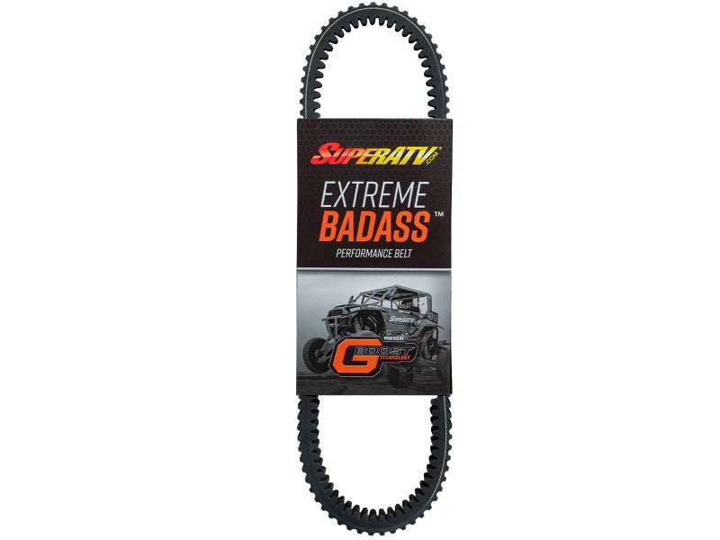 SuperATV Heavy-Duty Extreme Badass CVT Drive Belt Compatible with Can Am Commander & Maverick Models, Aramid Fiber Cord and High Strength Rubber, Flexible, Smooth Engagement, Higher Power Transfer - Image 1