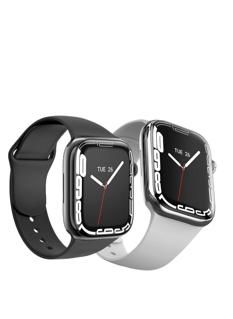 ساعة الذكية الاصدار التاسع شاشة كاملة بخاصية الشحن اللاسلكي  - أسود - Image 5