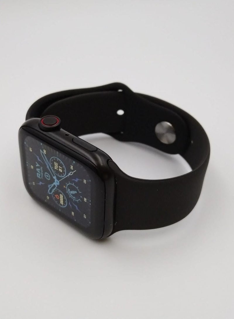 ساعة الذكية الاصدار التاسع شاشة كاملة بخاصية الشحن اللاسلكي  - أسود - Image 3