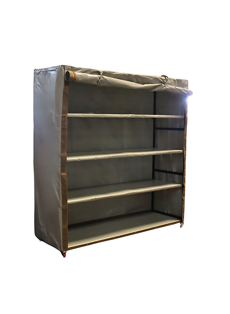 Bin Amaar Storage Cabinet with 4 Shelves | Outdoor Storage Cabinet | Outdoor Storage Cabinet 2 Meters Height 2 Meter Length Deep 65cm Water Resistant PVC - Image 1