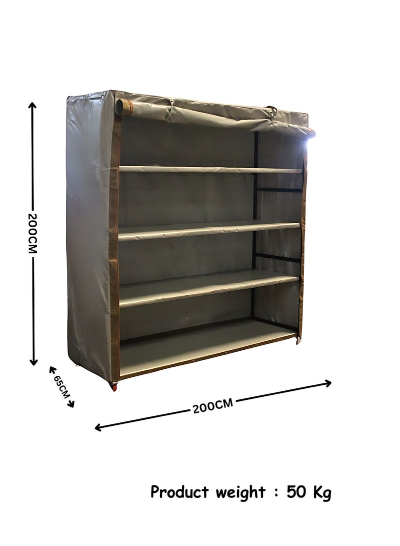Bin Amaar Storage Cabinet with 4 Shelves | Outdoor Storage Cabinet | Outdoor Storage Cabinet 2 Meters Height 2 Meter Length Deep 65cm Water Resistant PVC - Image 4