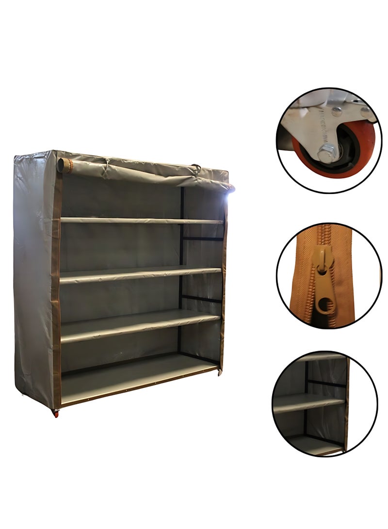 Bin Amaar Storage Cabinet with 4 Shelves | Outdoor Storage Cabinet | Outdoor Storage Cabinet 2 Meters Height 2 Meter Length Deep 65cm Water Resistant PVC - Image 5