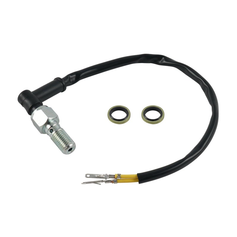 NICECNC Universal 10mm x 125 Pitch Hydraulic Brake Light Switch Banjo Bolt Compatible with Street OffRoad MotorcyclesAprilia Cagiva Ducati Piaggio Triumph Suzuki