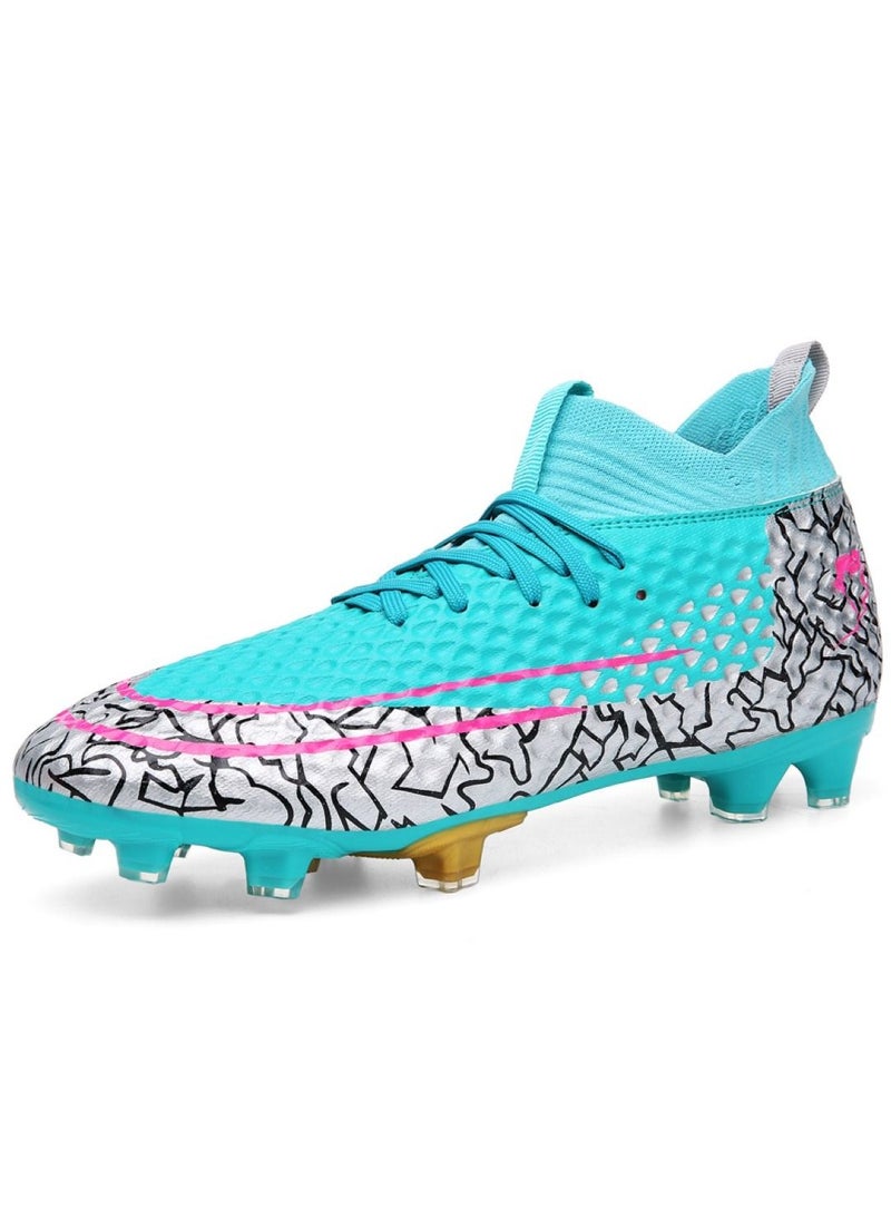 Loquat High-Top Cleats Competition Sports Football Shoes Blue  - Image 1