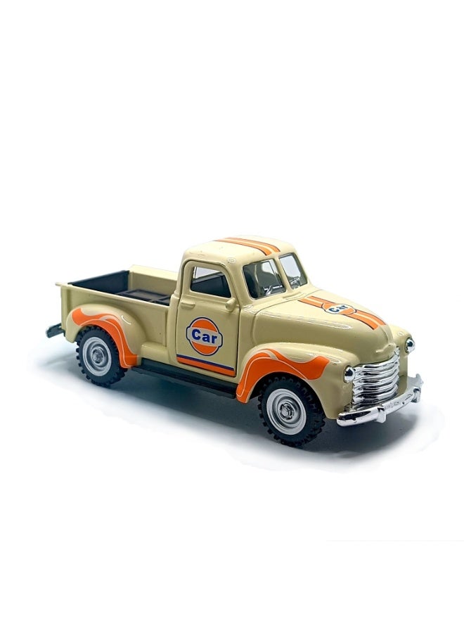 1950 Chevrolet 3100 Vintage Pickup Truck Model, Classic Retro Metal Body, Light Brown - Image 2