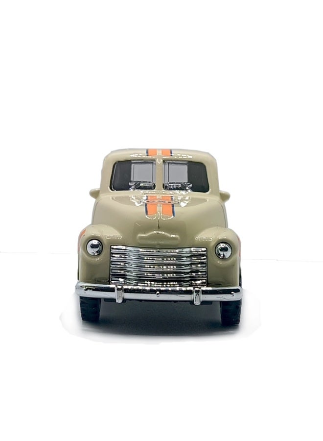 1950 Chevrolet 3100 Vintage Pickup Truck Model, Classic Retro Metal Body, Light Brown - Image 3